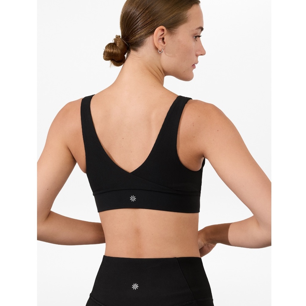 NWT Athleta Breathe Rib Longline SPorts Bra A-C | Black - Picture 7 of 13